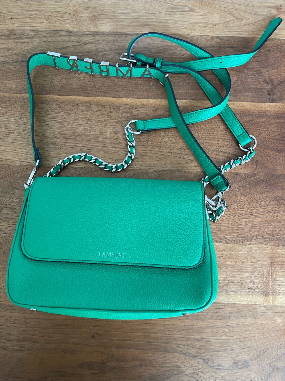 Lambert Green vegan Leather Crossbody Bag